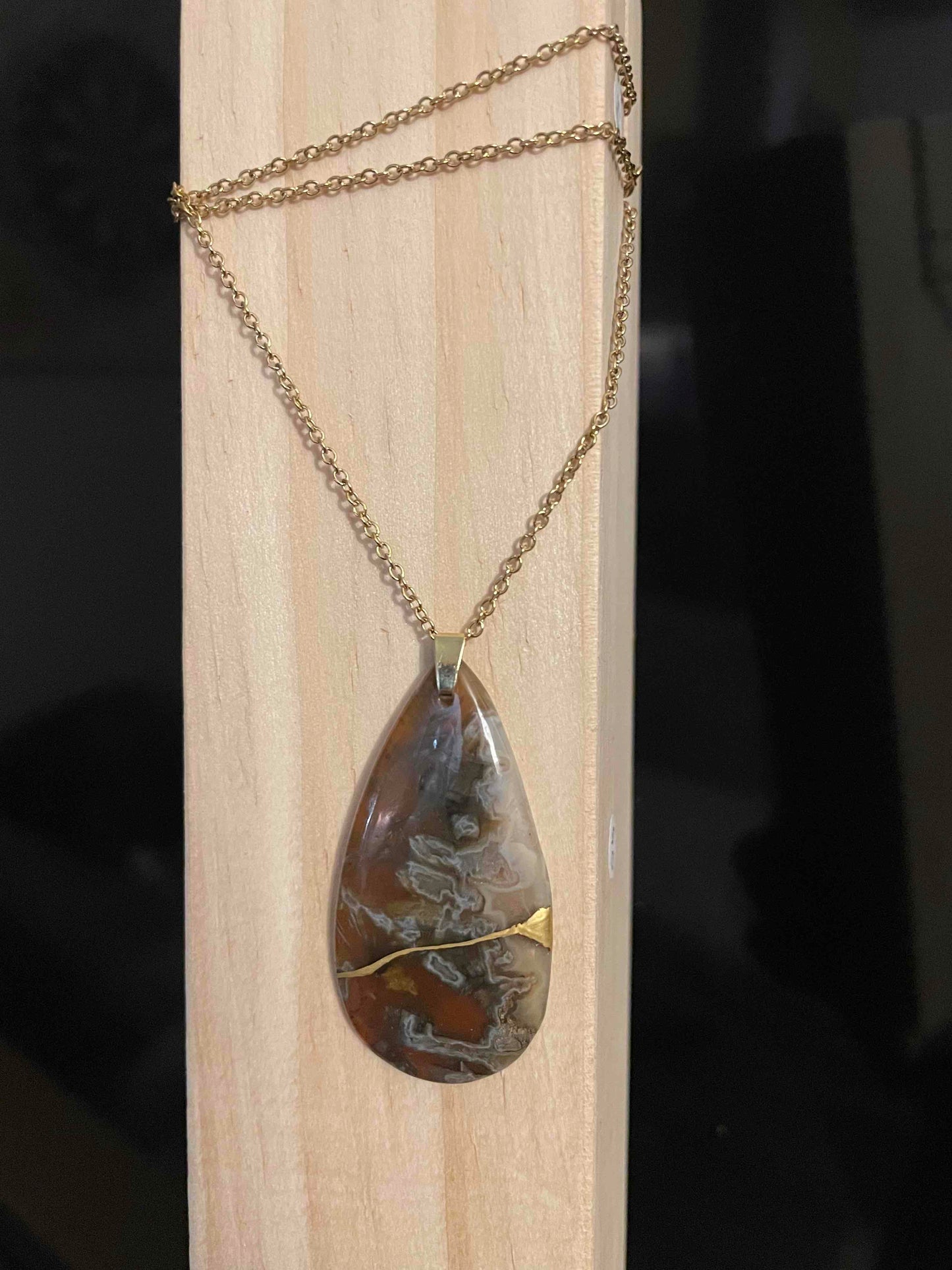 Pendentif Agate kintsugi
