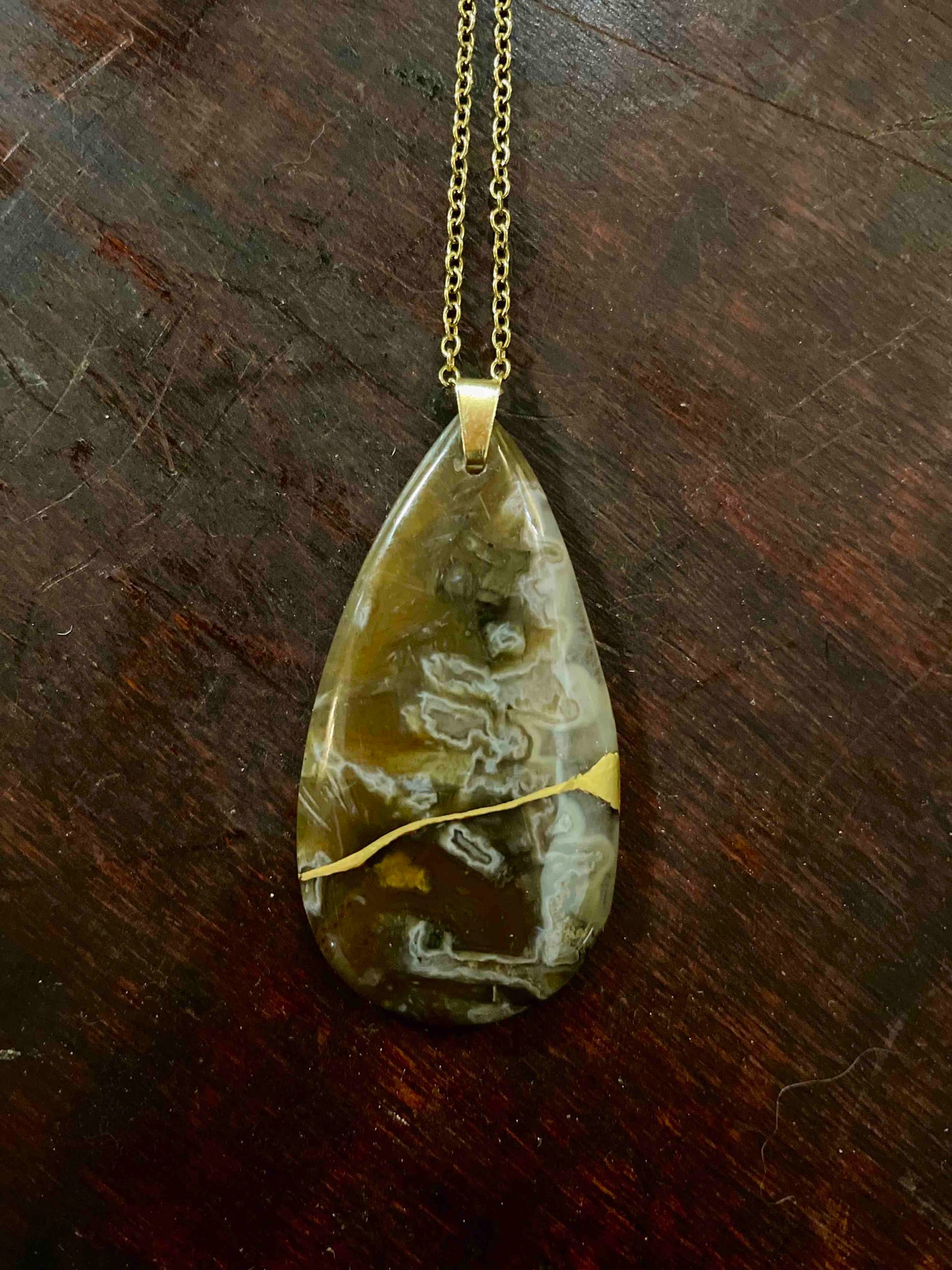 Pendentif Agate kintsugi