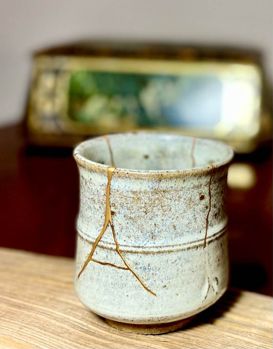 Tasse à thé Kintsugi Hagi yaki 萩焼